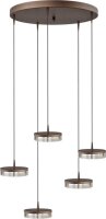 LED H&auml;ngelampe dimmbar 2200-2700K Glas Kakao L:50 cm
