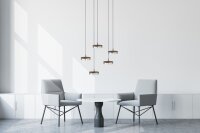 LED Hängelampe dimmbar 2200-2700K Glas Kakao L:50 cm