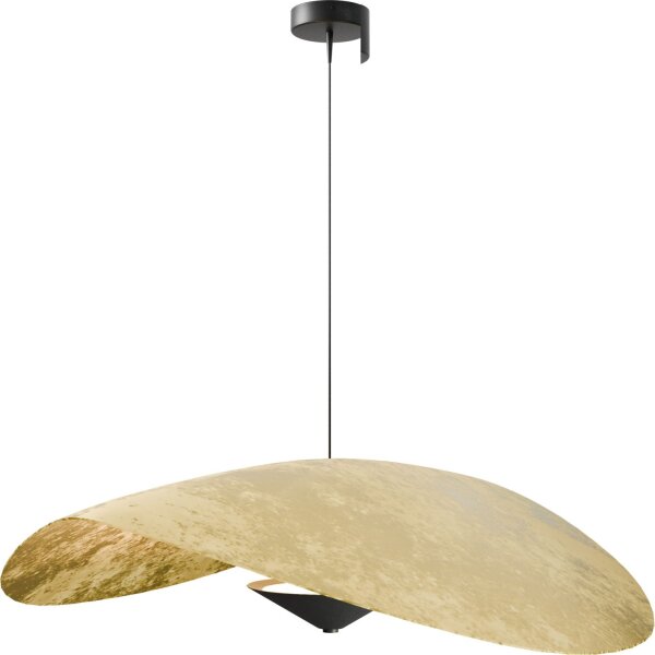 LED Hängelampe dimmbar 2200-2700K Alu Blattgold Ø90 cm
