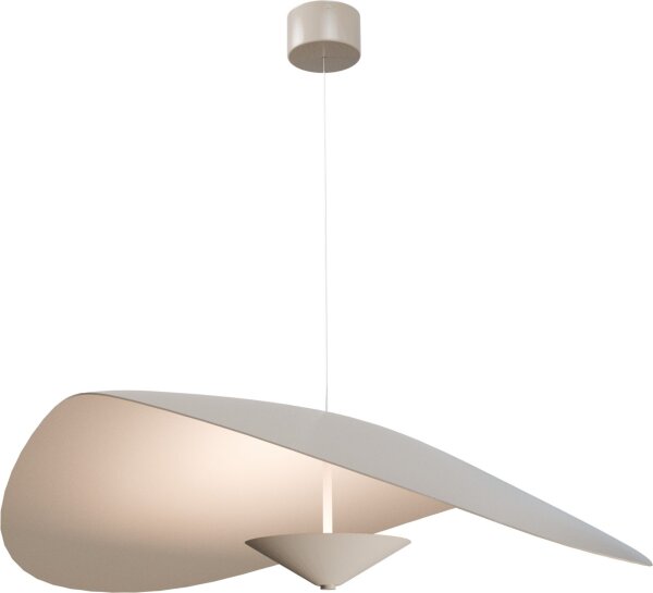LED Hängelampe dimmbar 2200-2700K Alu Beige Ø90 cm