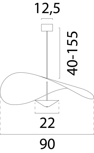 LED Hängelampe dimmbar 2200-2700K Alu Beige Ø90 cm