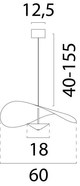LED Hängelampe 2200-2700K Schwarz Blattgold Ø60 cm
