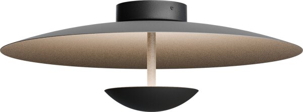 LED Deckenleuchte 2200-2700K Schwarz-Nickel H:16 cm