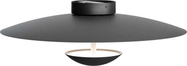LED Deckenleuchte 2200-2700K Schwarz-Nickel H:16 cm
