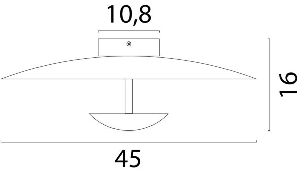 LED Deckenlampe dimmbar 2200-2700K Kakao Ø45 cm