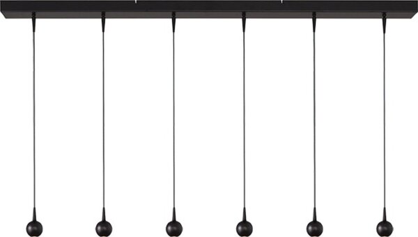 LED Hängelampe dimmbar 2200-3000K Schwarz L:130 cm