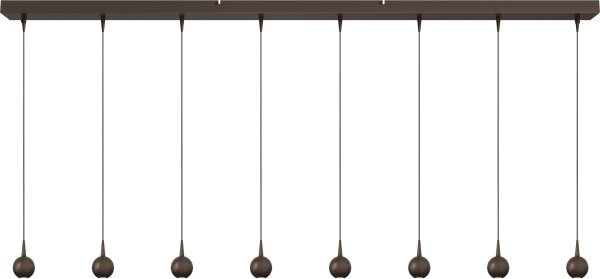 LED Hängelampe dimmbar 2200-3000K Schwarz Gold L:160 cm