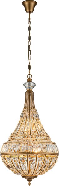 Kronleuchter Kristallglas Gold E14 Ø45 cm antik klar