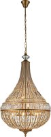 H&auml;ngelampe Kristallglas Gold E14 B:60 cm antik klar