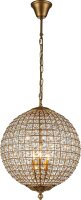 H&auml;ngelampe Kristallglas Gold E14 &Oslash;50 cm antik klar