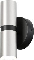 Wandleuchte Up Down Schwarz Nickel GU10 H:18,8 cm