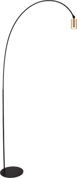 Bogenlampe Fußschalter Schwarz Gold GU10 H:192 cm XXL