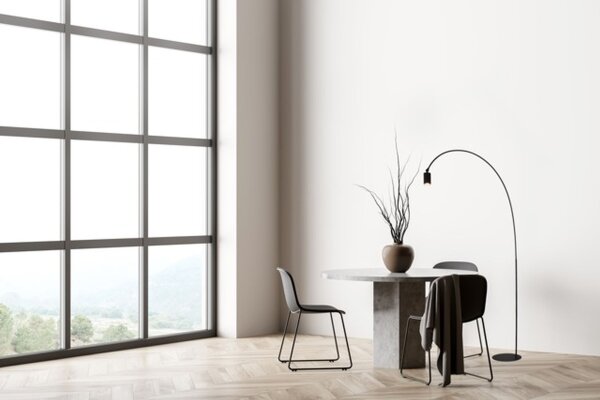 Bogenlampe Fußschalter Schwarz GU10 H:192 cm XXL