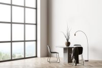 Bogenlampe Schwarz Messing GU10 H:192 cm XXL antik