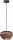 Hängelampe blendarm Karton Kakao Natur E27 B:24 cm