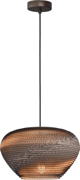 Pendelleuchte Karton Kakao Natur E27 B:35 cm rund