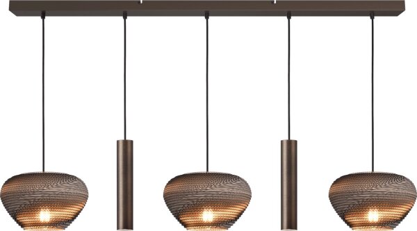 Hängelampe Karton Kakao Natur E27 GU10 L:130 cm