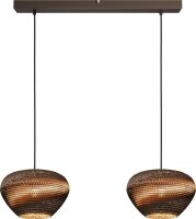H&auml;ngelampe blendarm Karton Kakao Natur E27 L:70 cm