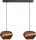 Hängelampe blendarm Karton Kakao Natur E27 L:70 cm
