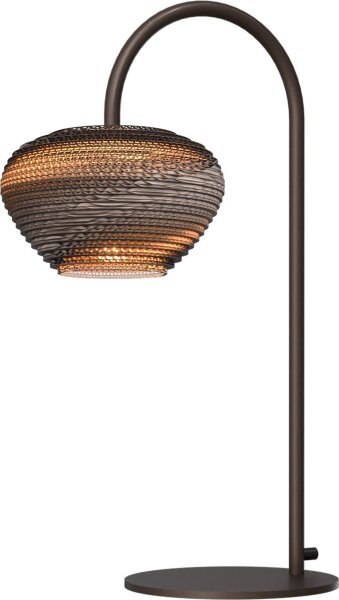 Tischlampe blendarm Karton Kakao Natur E27 H:61 cm
