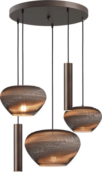 Hängelampe Karton Kakao Natur E27 GU10 B:50 cm rund