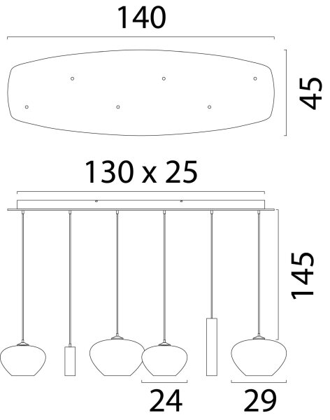 Hängelampe Karton Kakao Natur E27 GU10 L:140 cm