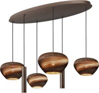H&auml;ngeleuchte Karton Kakao Natur E27 GU10 L:130 cm