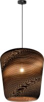 H&auml;ngelampe blendarm Karton Kakao Natur E27 &Oslash;54 cm