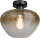 Deckenlampe Glas Metall Schwarz Gold E27 Ø29 cm rund