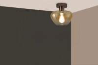 Deckenleuchte blendarm Glas Kakao Gold E27 &Oslash;24 cm