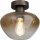 Deckenleuchte blendarm Glas Kakao Gold E27 Ø24 cm