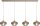 Hängelampe Glas Beige Gold E27 L:130 cm Farbverlauf