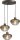 Pendelleuchte Modern Glas Kakao Gold E27 Ø24 cm rund