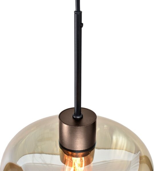 Hängelampe Glas Kakao Gold E27 GU10 Ø50 cm rund