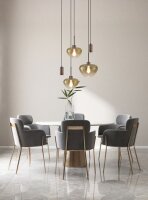 H&auml;ngelampe Glas Kakao Gold E27 GU10 &Oslash;50 cm rund