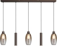 H&auml;ngelampe Glas Kakao Gold E27 GU10 L:130 cm oval