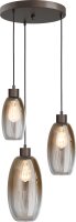 H&auml;ngeleuchte Glas Aluminium Kakao Gold E27 B:35 cm rund