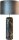 Tischlampe Keramik Stoff Schwarz Silber E27 H:75 cm
