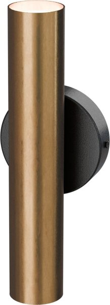 Wandlampe Up Down Schwarz Messing GU10 T:9 cm antik