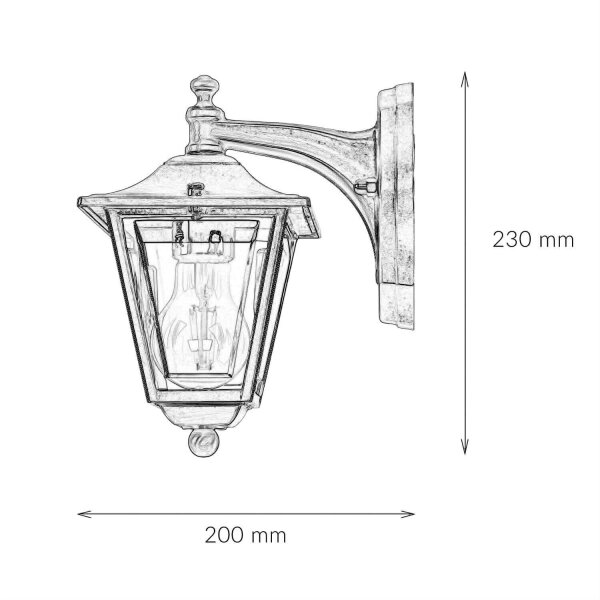 Applique extérieure laiton porte dentrée rustique IP43
