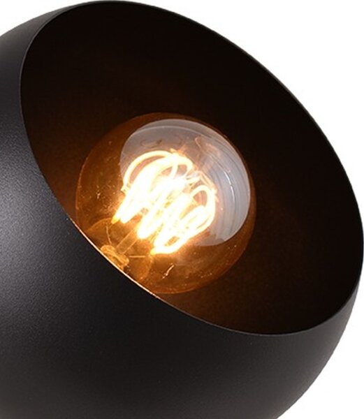 Tischlampe magnetisch Schwarz E27 H:15 cm verstellbar