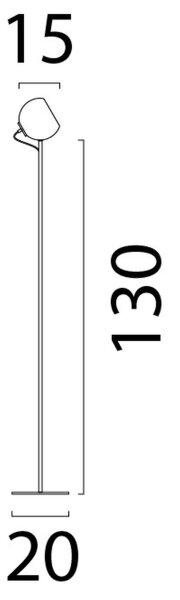 Stehlampe flexibel magnetisch Taupe E27 H:130 cm Kugel