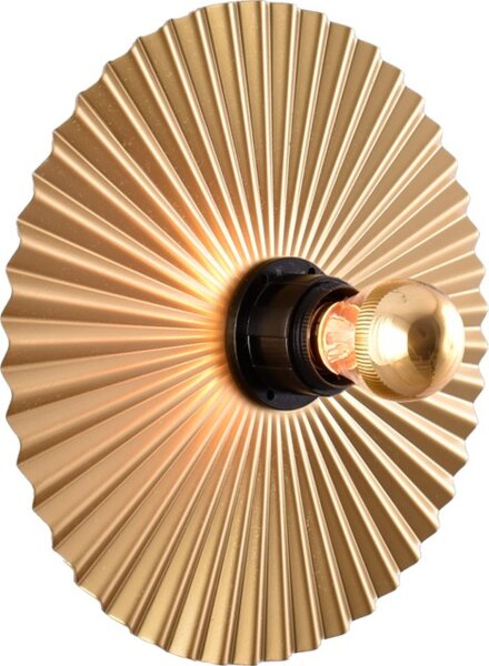 Wandlampe indirekt Gold Metall E27 B:24 cm matt rund