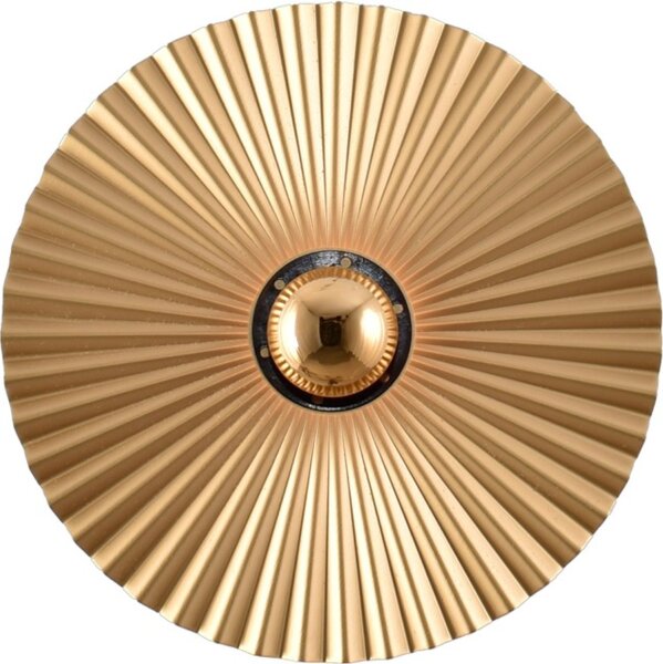 Wandlampe indirekt Gold Metall E27 B:24 cm matt rund