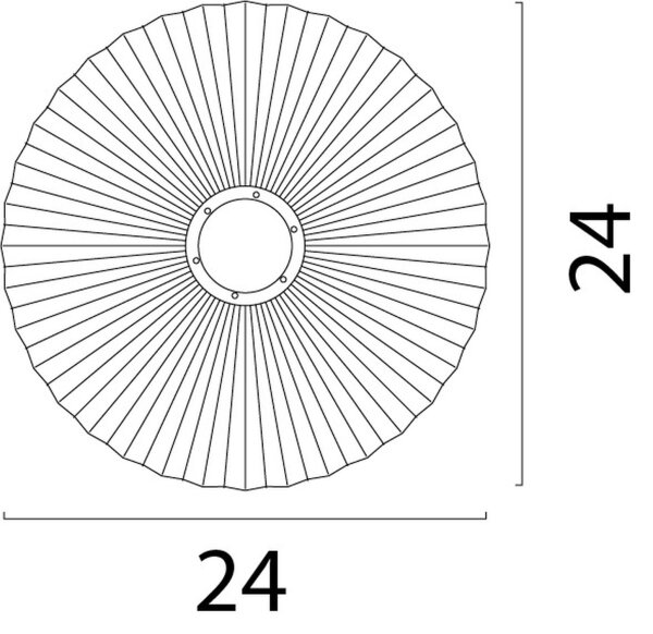 Wandlampe indirekt Gold Metall E27 B:24 cm matt rund