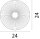 Wandlampe indirekt Gold Metall E27 B:24 cm matt rund