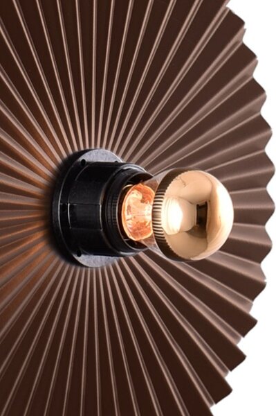 Wandlampe indirekt blendarm Kakao E27 H:32 cm rund