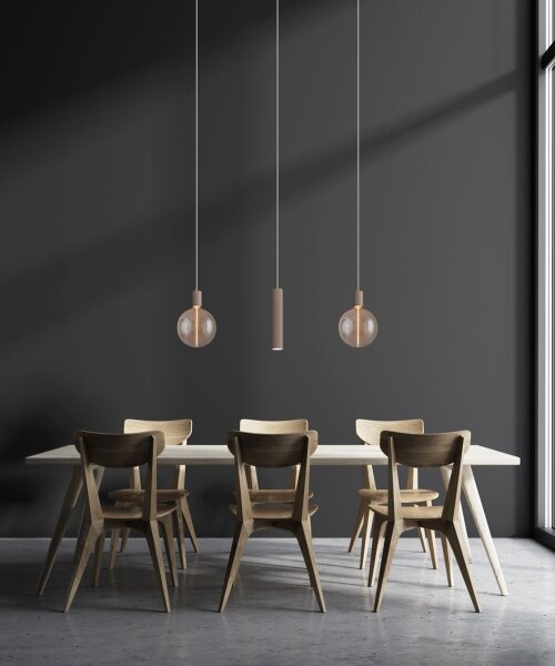 Hängeleuchte Glas Metall Beige Gold E27 GU10 L:100 cm