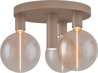 Deckenleuchte Glas Beige Gold E27 GU10 B:35 cm rund