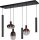Pendelleuchte Glas Schwarz E27 GU10 L:100 cm Zylinder